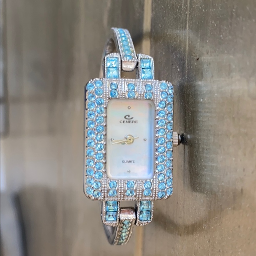 Cenere Light Blue Crystal Watch
